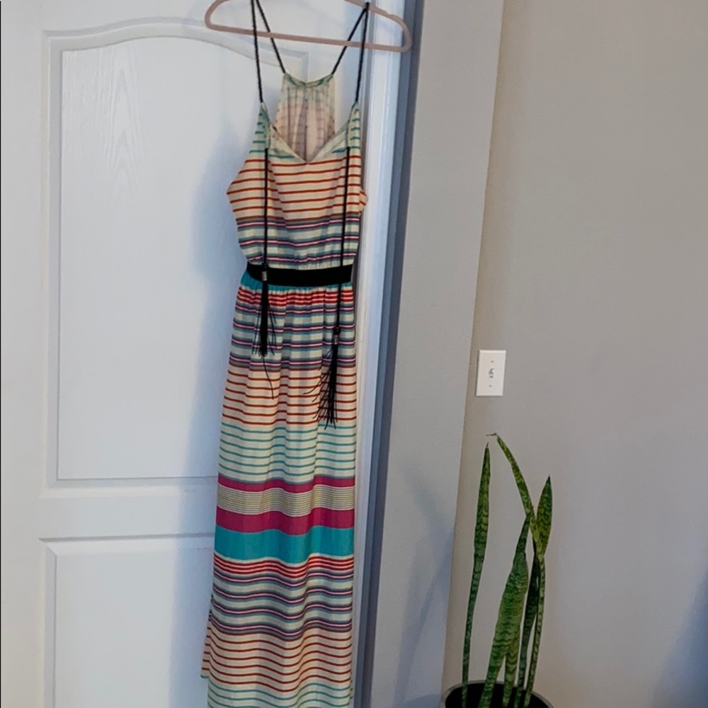 Striped Tropical Dress